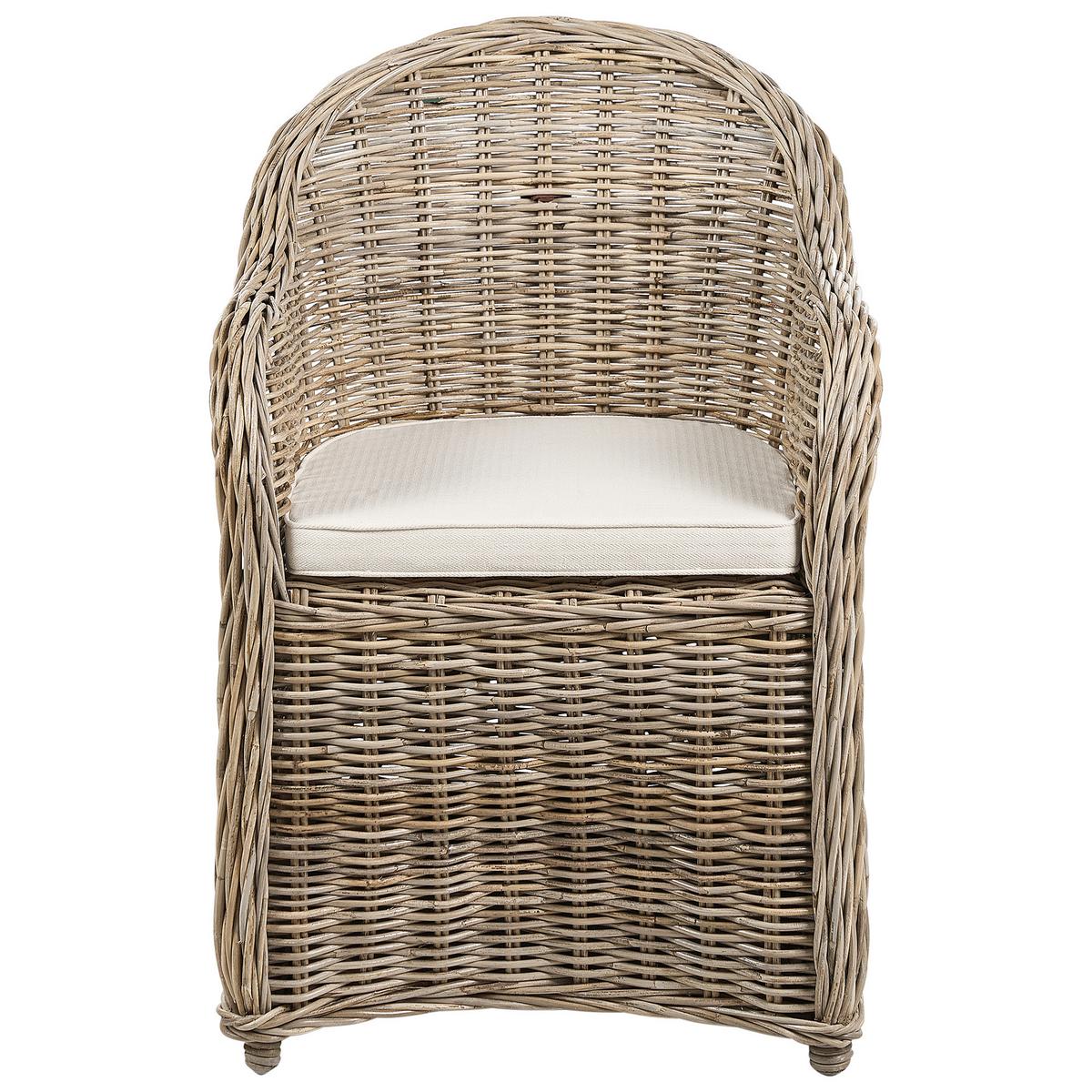 GARTEN SESSEL Beige Susua II - Beige/Naturfarben, Naturmaterialien (56/87/68cm) - Beliani