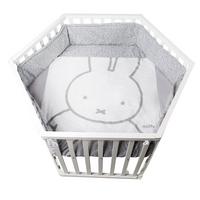 LAUFGITTER 6-eckig Miffy - Weiß, Holzwerkstoff (118.5/72.5/103.5cm) - Roba