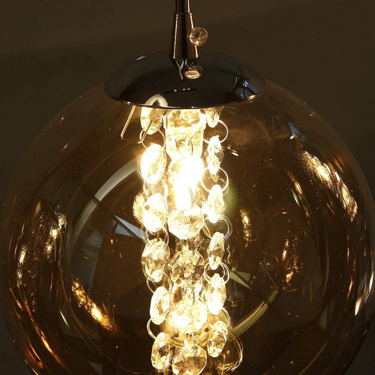 LED-HÄNGELEUCHTE Luxthain 30/150/30 cm - Grau, Glas (30/30/150cm) - ZMH