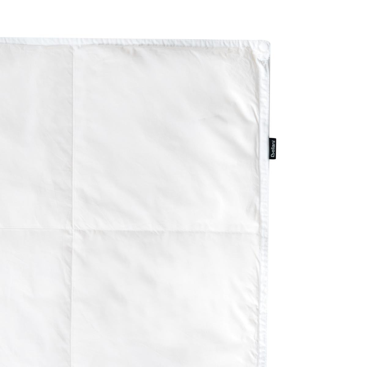 BETTDECKE Zweilagig Entenfedern und Daunen 4-Jahreszeiten 200/200 cm Serrato - Weiß, Textil (200/200cm) - Beliani