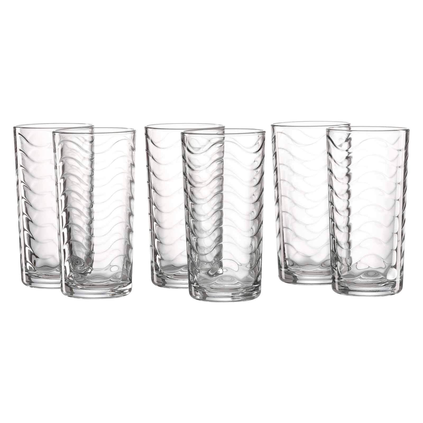 LONGDRINKGLÄSER WAVE transparent 250 ml 6er Set - Transparent, Glas (0.25L) - Ritzenhoff Breker