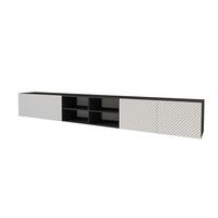LOWBOARD ZENO-W 3x100x40x40 cm - Schwarz / Weiß - Weiß, Holzwerkstoff (300/40/40cm) - ALTDECOR