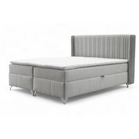 BOXBETT Damien - Hellgrau, Holzwerkstoff/Textil (140/200cm) - Fun Möbel