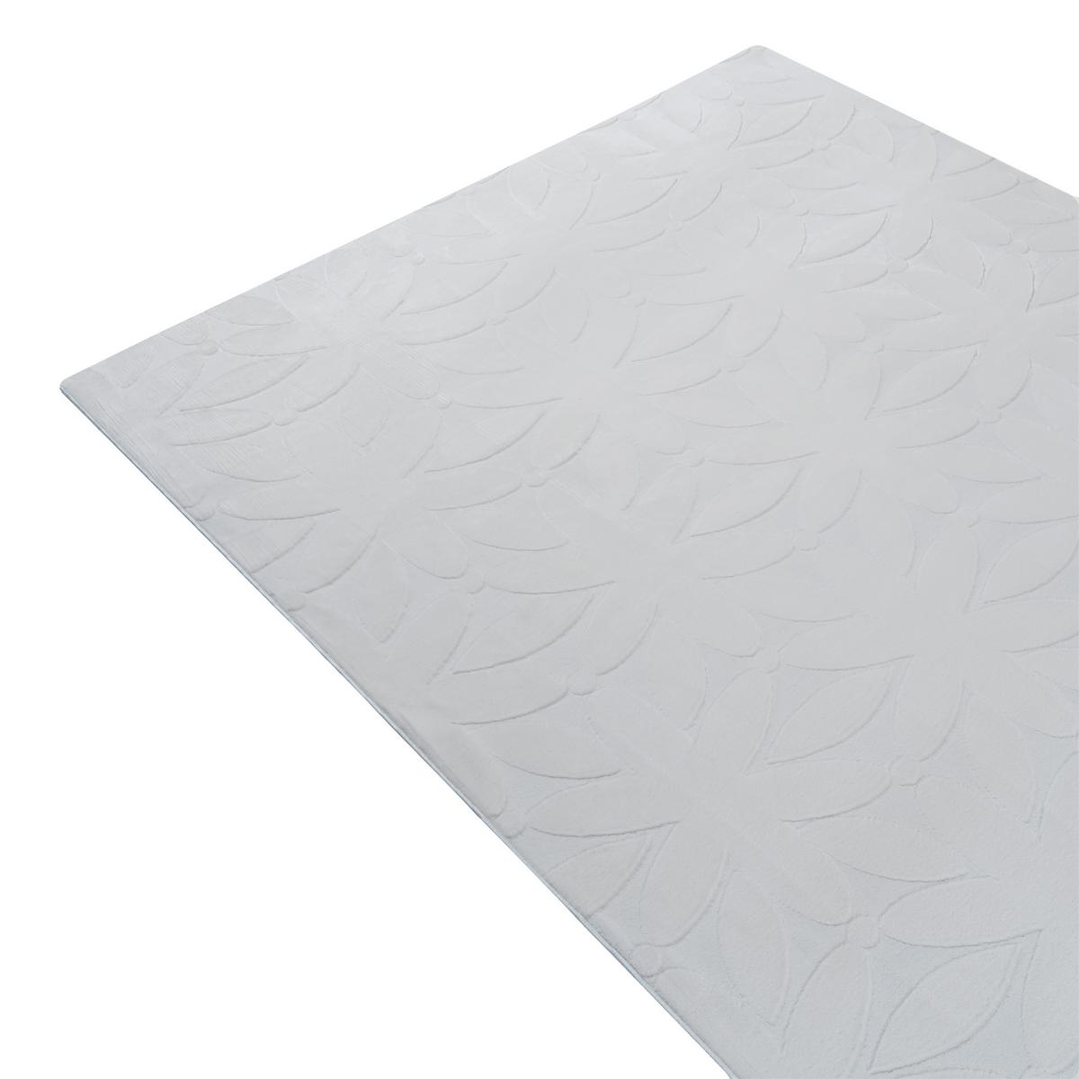 TEPPICH Hellgrau 160/230 cm Hood - Hellgrau/Grau, Textil (160/230cm) - Beliani