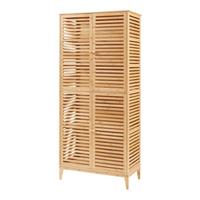 BADEZIMMERSCHRANK Raurgela - Naturfarben, Holz (80/180/40cm) - [en.casa]
