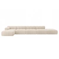 ECKSOFA modulares Sofa Lizur-L3 - 475x160x70 cm Beige Cord - Beige, Holzwerkstoff/Textil (475/160cm) - ALTDECOR