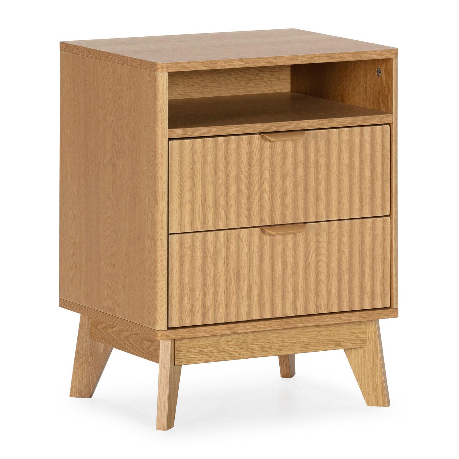 NACHTTISCH Oporton Eichenfarbe - Honigeiche, Holzwerkstoff (45/60/35cm) - VS Venta-stock