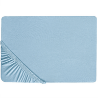 SPANNBETTLAKEN Blau 200 x 200 cm Hofuf - Hellblau, Textil (200/200cm) - Beliani