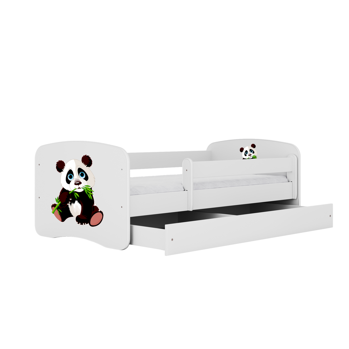 KINDERBETT Panda 2 mit Schublade 180/80 90/61/184 - Weiß, Holzwerkstoff (80/180cm) - RAUMHIRSCH FURNITURE