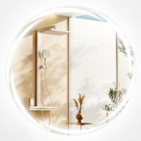 BADEZIMMERSPIEGEL Silber - Silberfarben, Glas (60/3/60cm) - COSTWAY