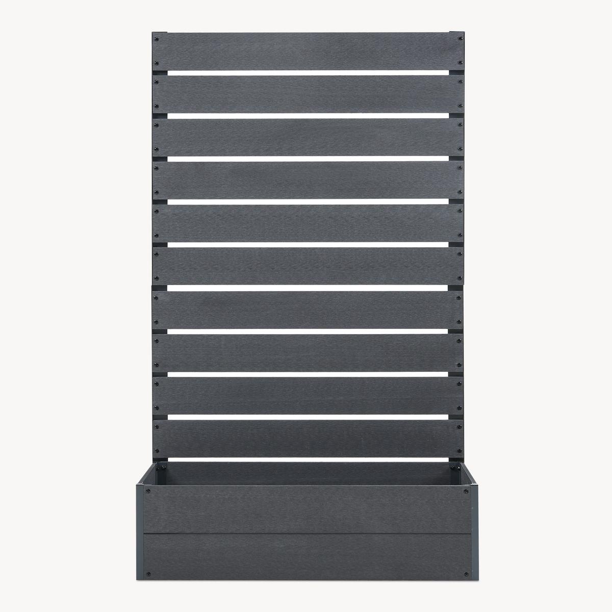 BLUMENKASTEN Heerde - Grau, Kunststoff (90/150/38cm) - [en.casa]