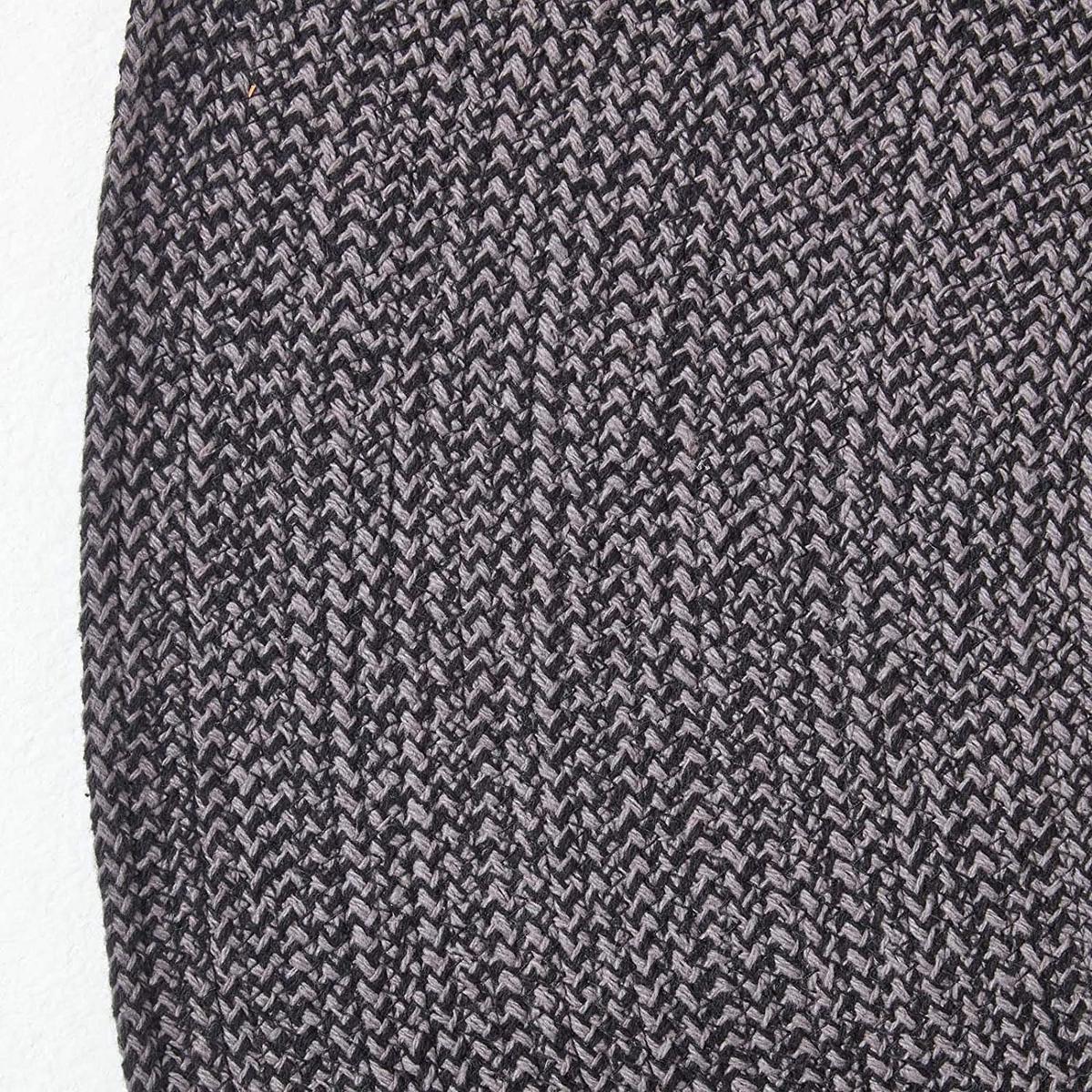 TEPPICH Melange geflochten rund 200 cm - Schwarz, Textil (200/200cm) - Homescapes