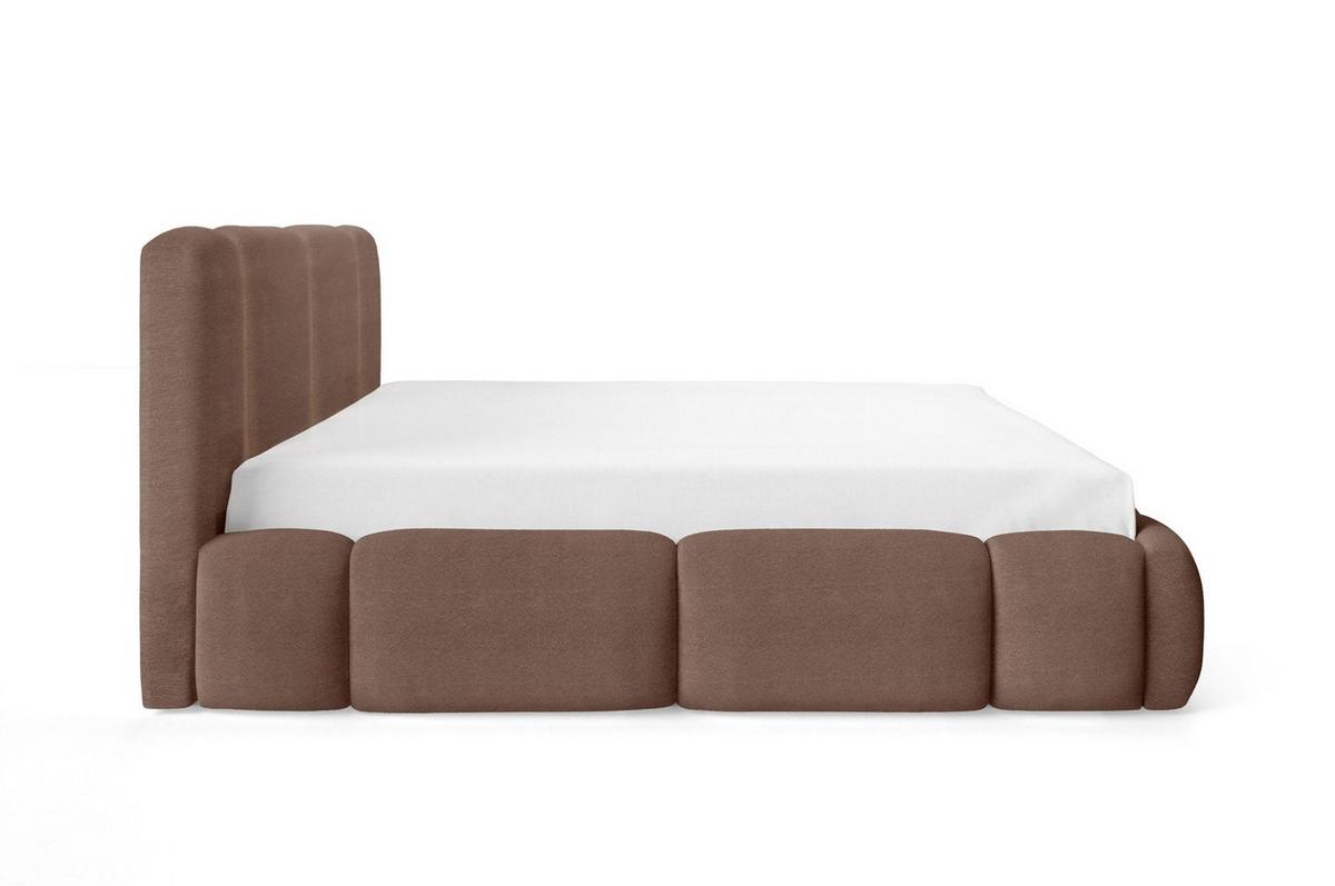 POLSTERBETT Springs - Braun, Holzwerkstoff/Textil (180/200cm) - Fun Möbel