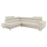 ECKSOFA Fonti Cord, Seite: Links - Beige, Holz/Textil (253/188cm) - MIRJAN24