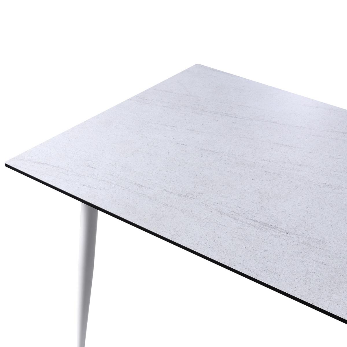 GARTENTISCH 180/90 cm Steinoptik Travertinoptik Tolentino - Beige, Kunststoff (180/90/75cm) - Beliani