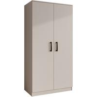 DREHTÜRENSCHRANK Trend, ohne Schubladen, Kaschmir - Kaschmir/Schwarz, Holzwerkstoff (90/180/50cm) - Beautysofa