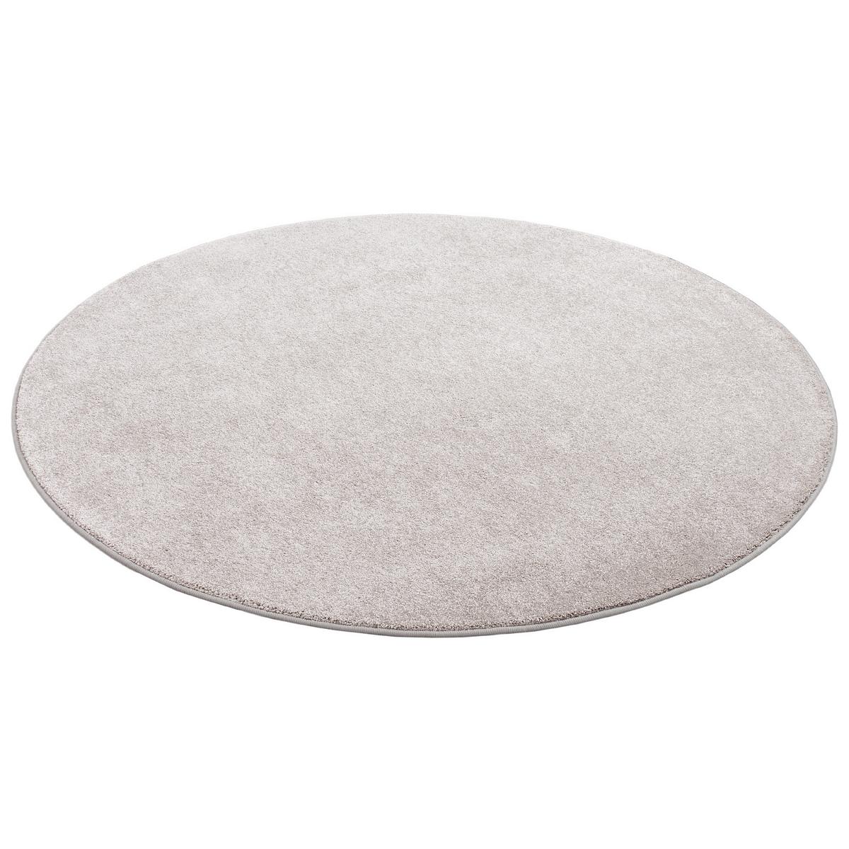 HOCHFLOR LUXUS VELOURS TEPPICH TOUCH RUND - Champagner, Textil (100/100cm) - Snapstyle
