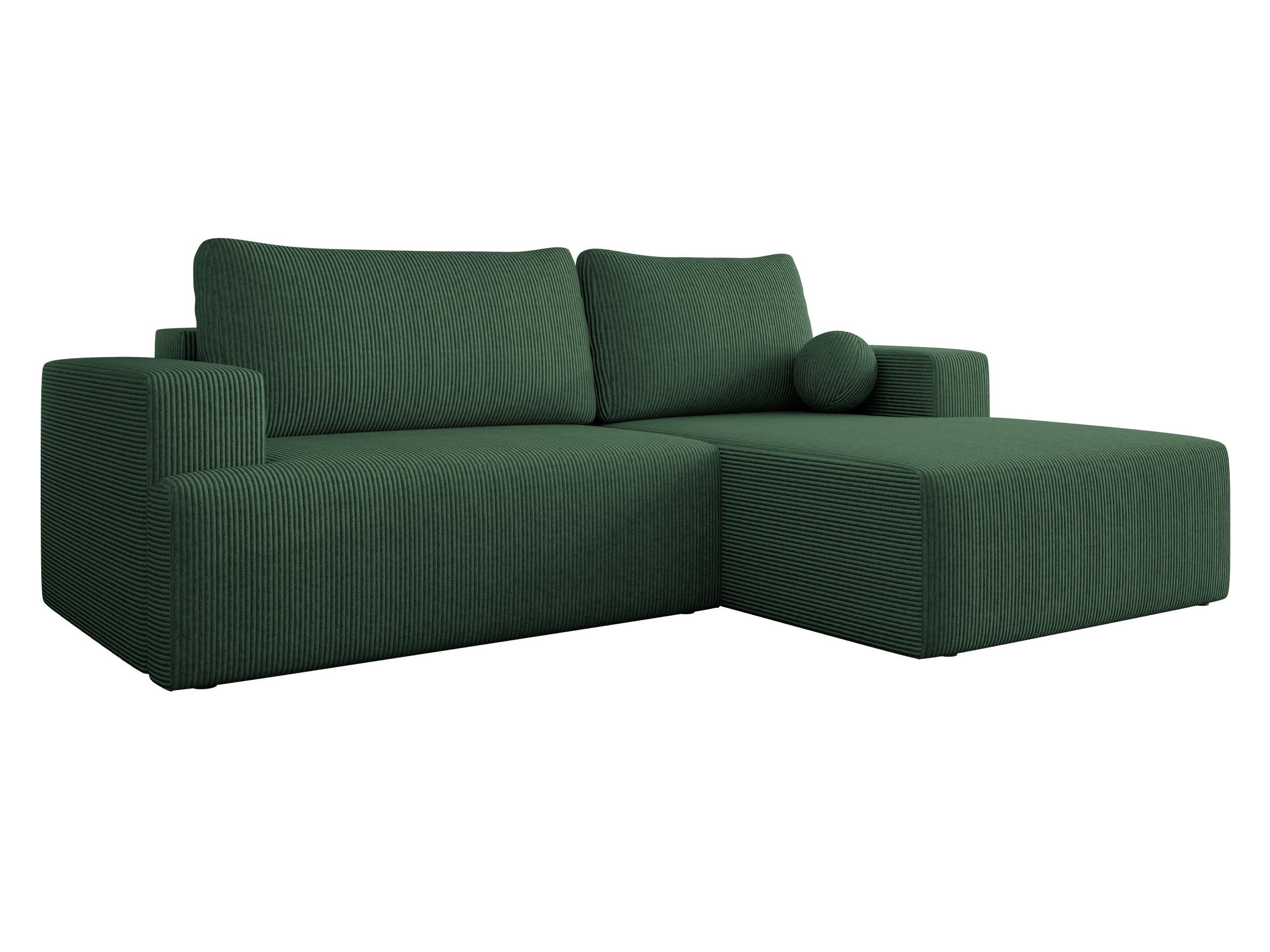 ECKSOFA Mivo Cord, Seite: Rechts - Schwarz/Grün, Holz/Kunststoff (163/266cm) - MIRJAN24