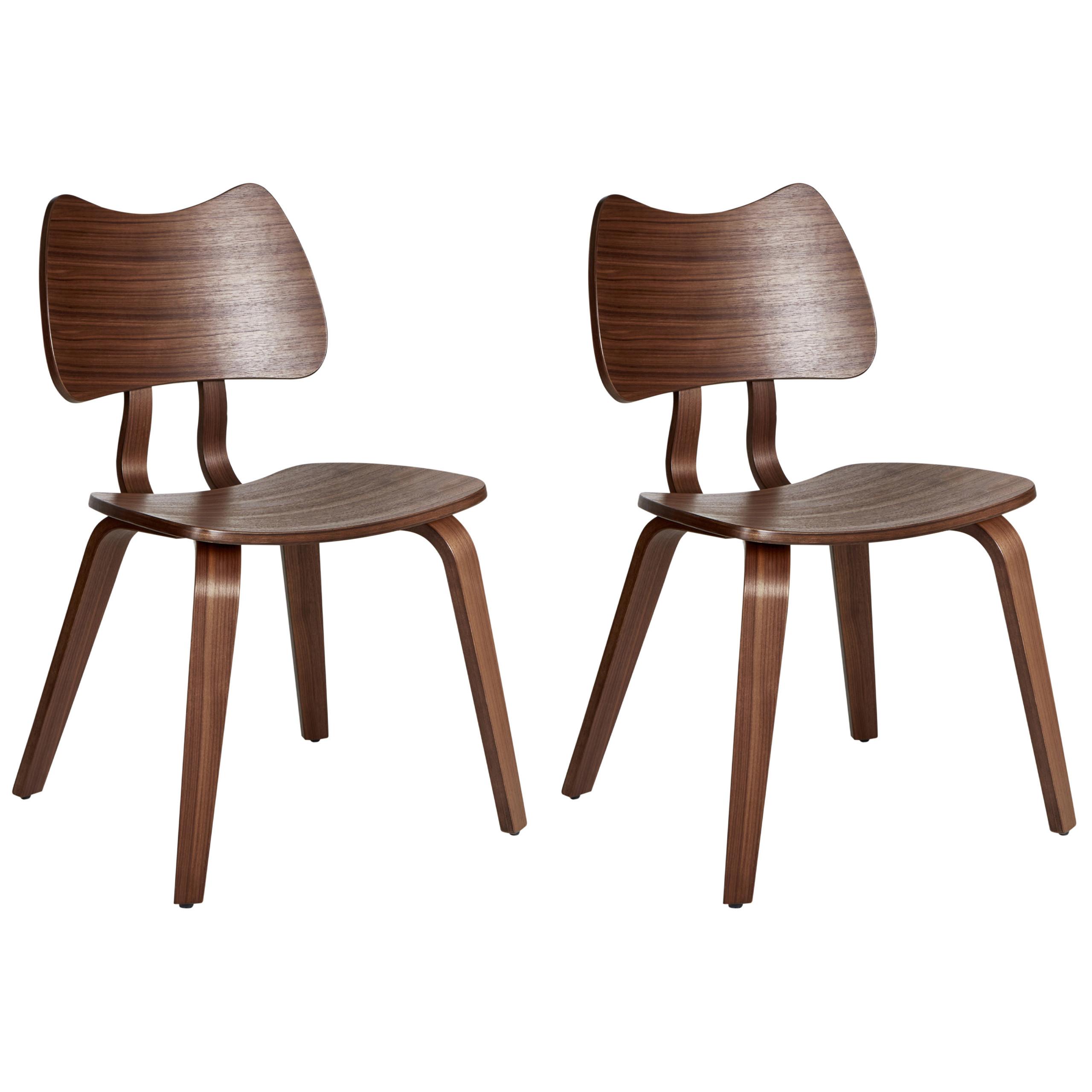 ESSZIMMERSTUHL 2er-Set Dunkelbraun Diana - Dunkelbraun, Holz (53/81/56cm) - Beliani