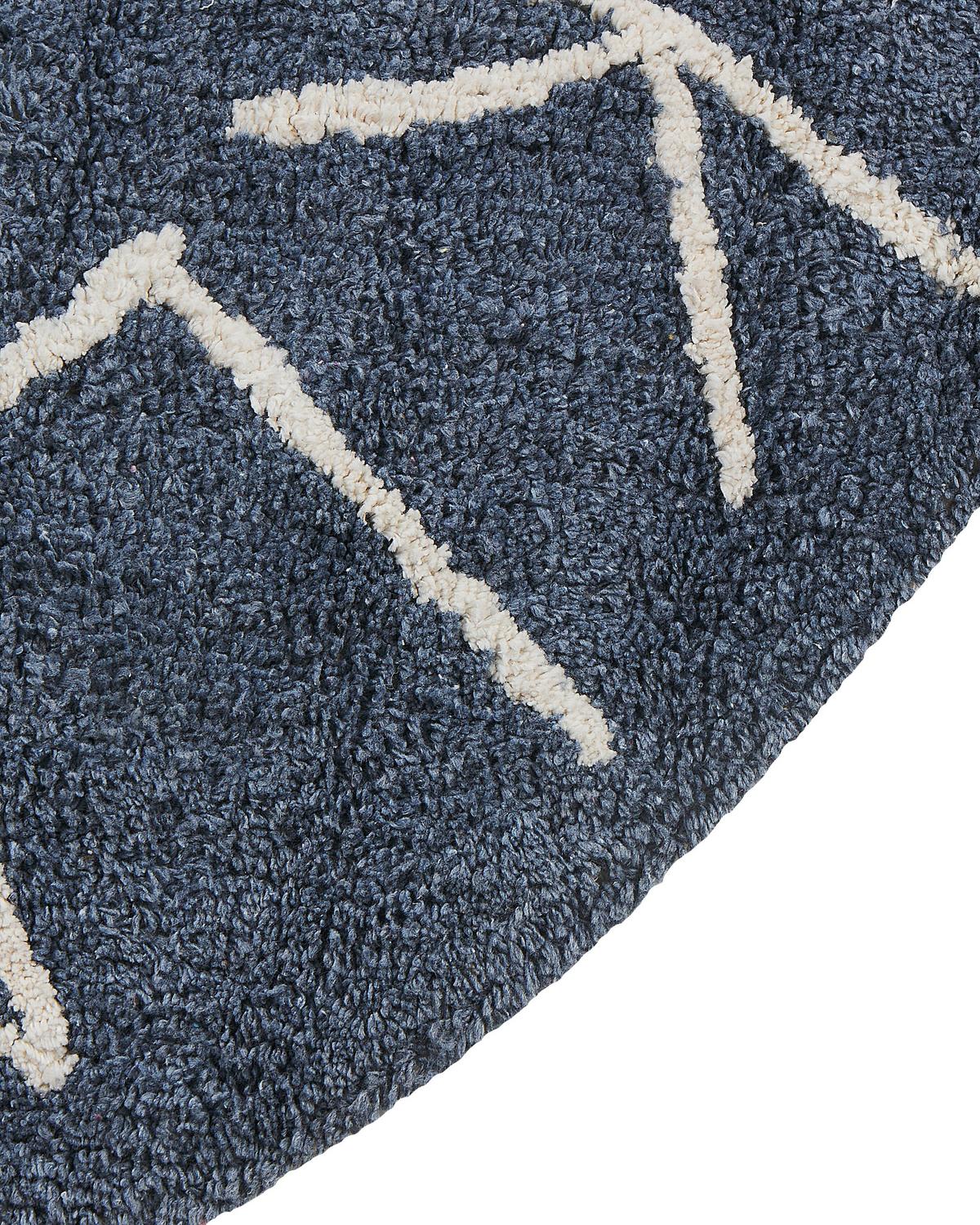 KINDERTEPPICH Vurgun 120/120 cm - Blau/Weiß, Textil (120/120cm) - Beliani