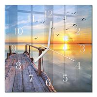 WANDUHR aus Glas 30x30 cm - Pier - Multicolor, Glas (30/30/0.4cm) - TULUP