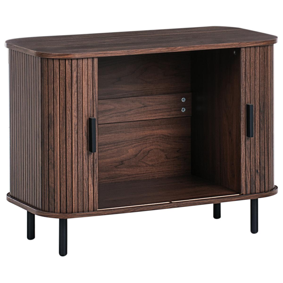 SIDEBOARD Braun Bradley - Braun, Holzwerkstoff (80/60/40cm) - Beliani