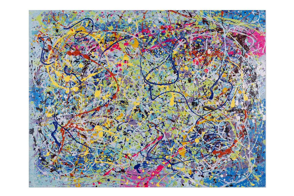 ACRYLBILD HANDGEMALT 100/75 cm - Multicolor, Holz/Textil (100/75cm) - KUNSTLOFT