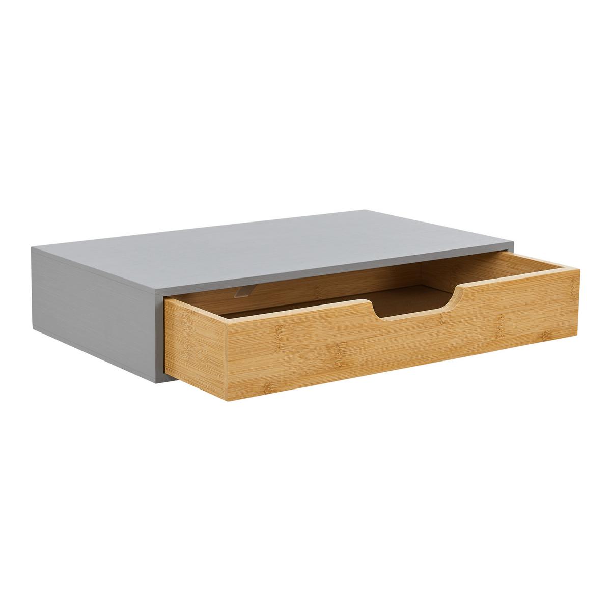 WANDREGAL Bokn - Grau, Holz (40/8/24cm) - [en.casa]