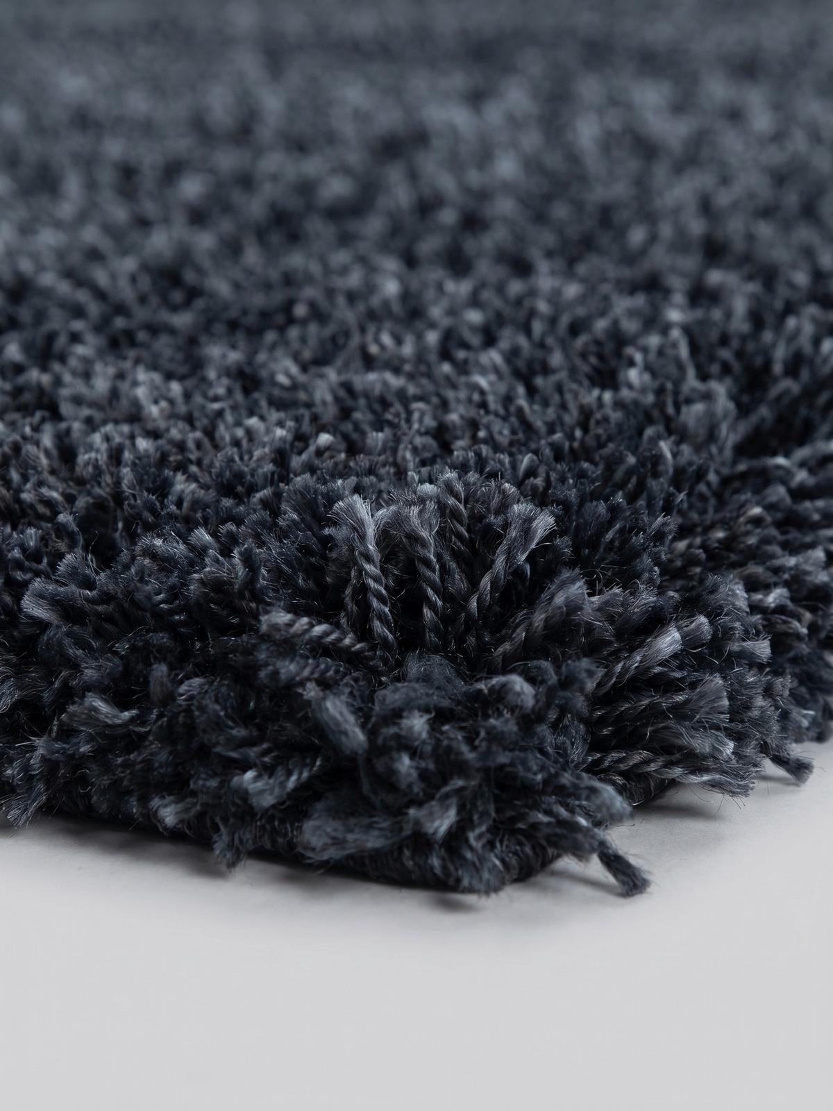HOCHFLORTEPPICH SALZACH, einfarbig, aus Polypropylen, Anthrazit, 80 x 250 cm - Anthrazit, Textil (250/80cm) - KADIMA DESIGN