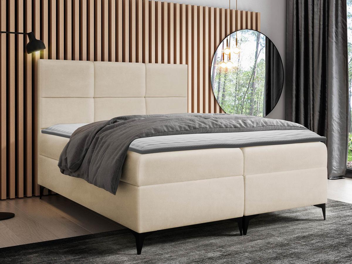 BOXBETT Fava - H3 - Naturfarben, Holz/Textil (160/200cm) - MIRJAN24