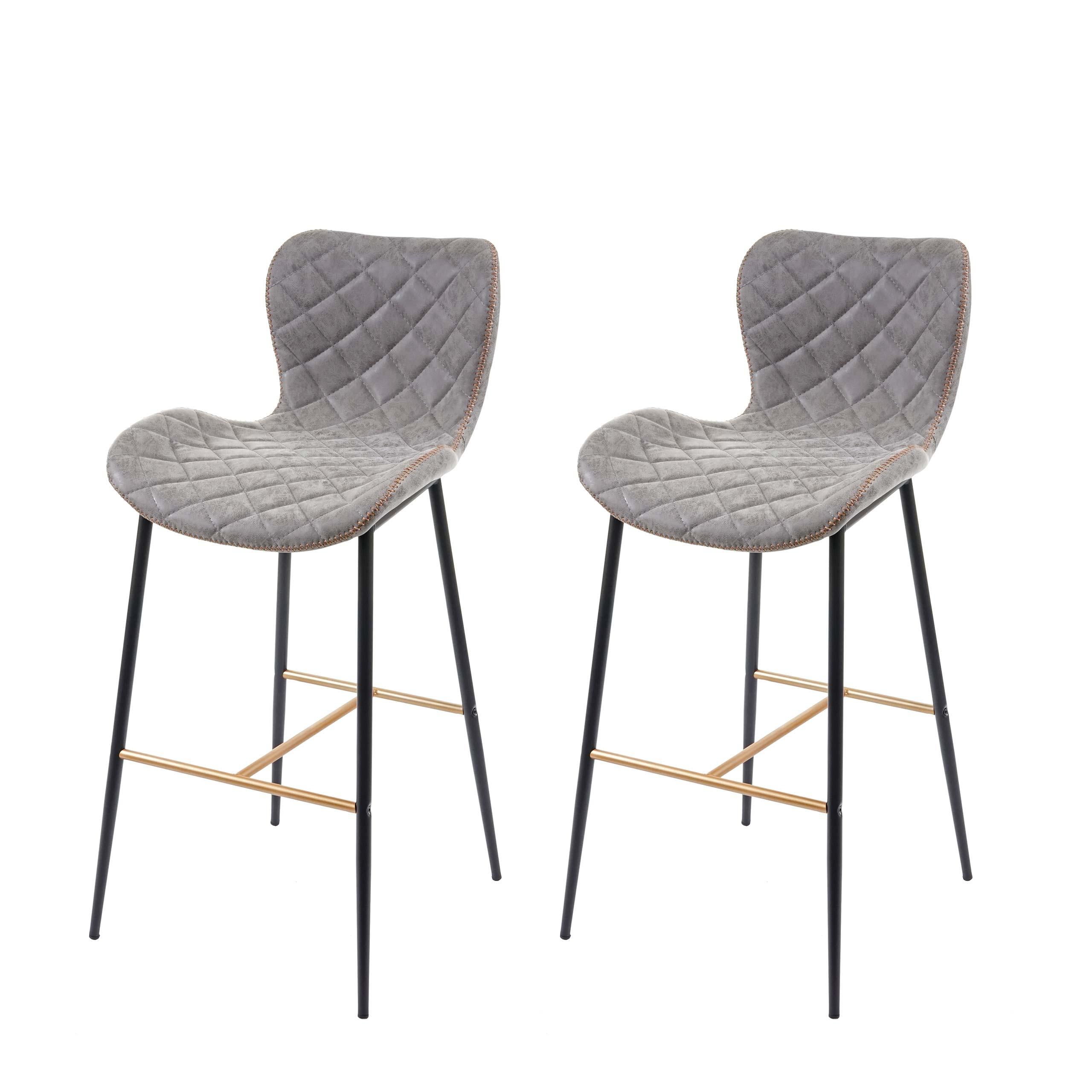 BARHOCKER Grau 2er-Set - Grau, Textil (48/100/57cm) - MCW