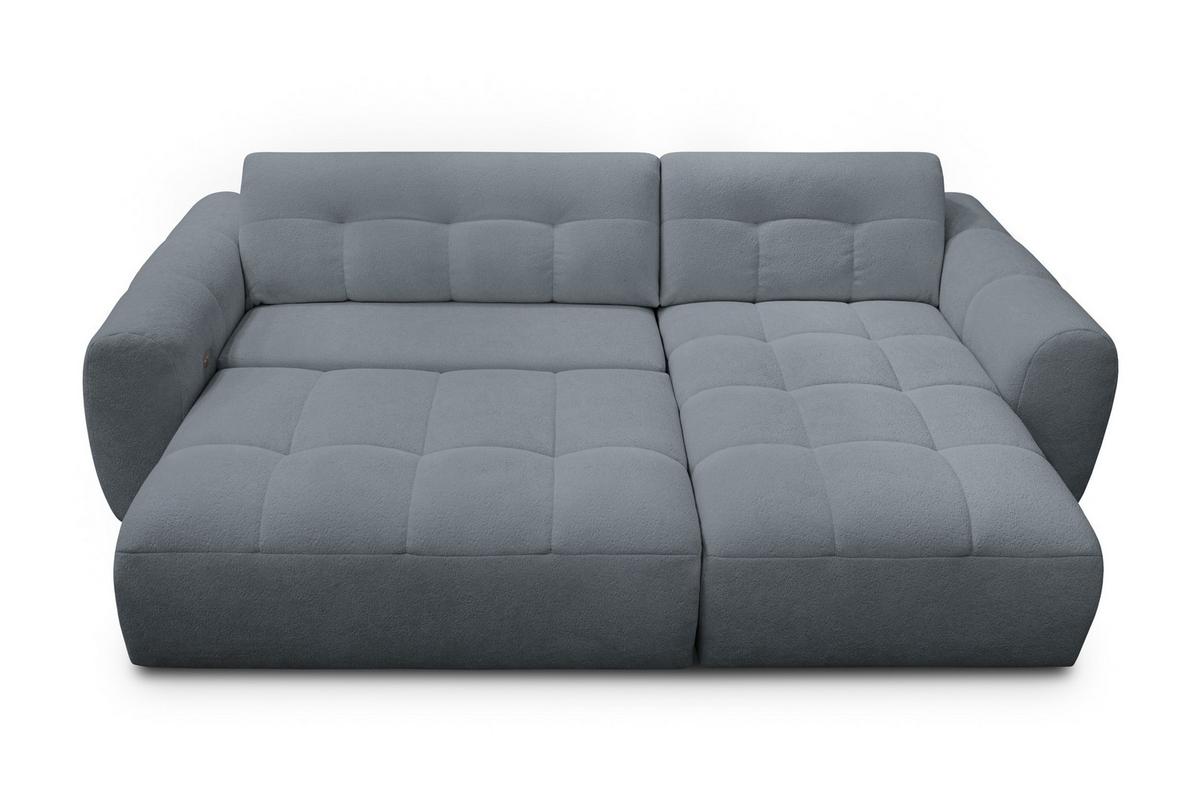 ECKSOFA LUMERO 4-Sitzer RECHTS, graphitfarben - Graphitfarben/Schwarz, Holz/Textil (275/166cm) - Courtois Laville