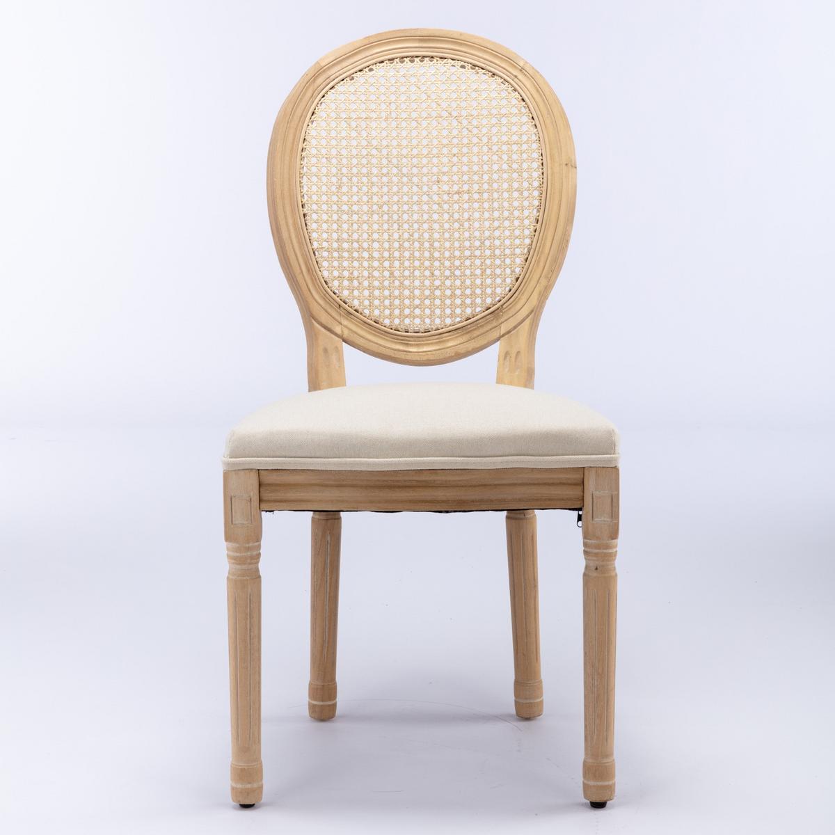 ESSZIMMERSTÜHLE 2er-Set im französischen Landhausstil - Eichefarben, Textil (59/95/49cm) - Urban Meuble