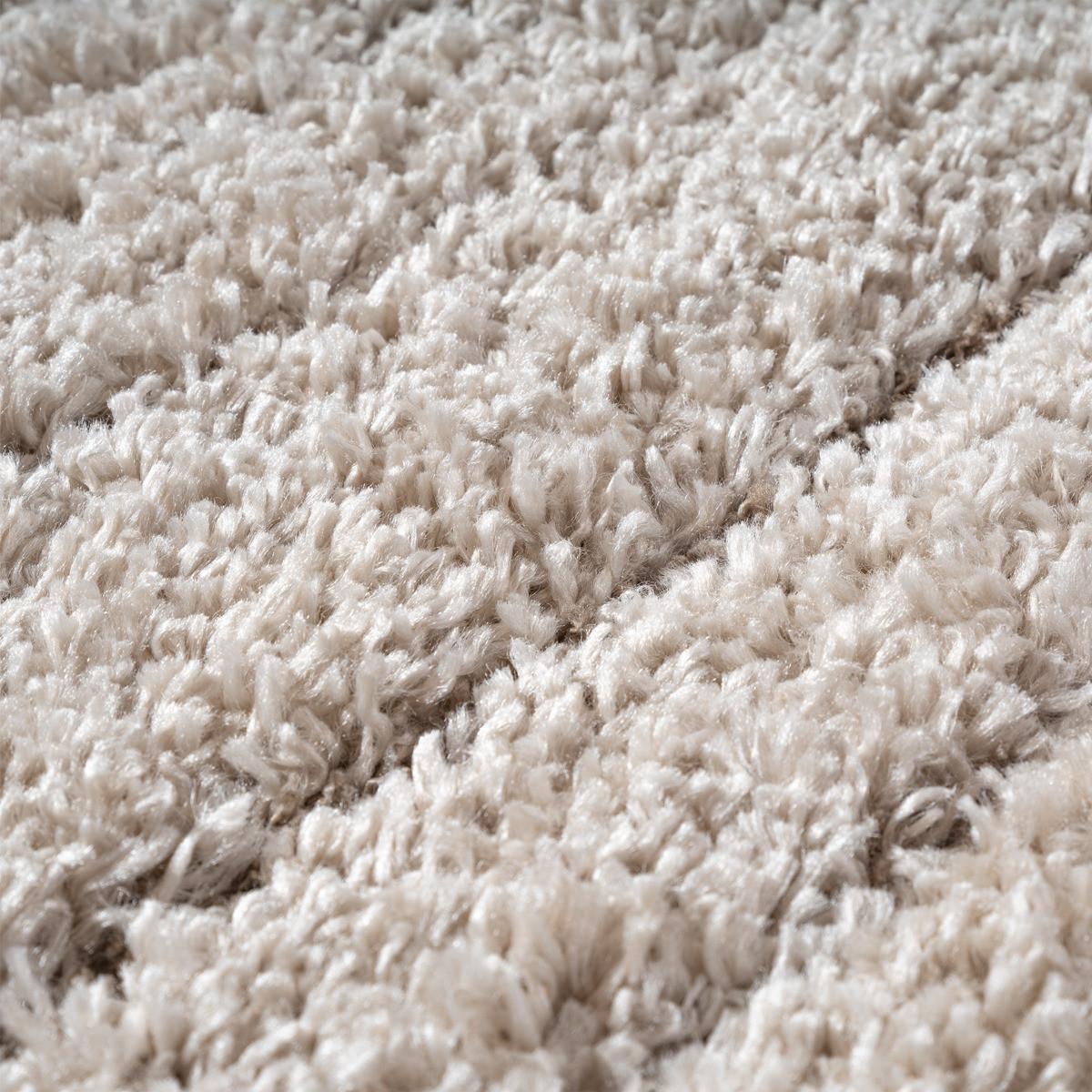HOCHFLORTEPPICH Streifen ATRIO Polypropylen Beige 160 x 230 cm - Beige, Textil (160/230cm) - KADIMA DESIGN