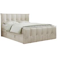 BOXSPRINGBETT PREMIUM 11 KING 120/200 Beige Velvet - H4 - Beige, Holz/Textil (120/200cm) - MKS