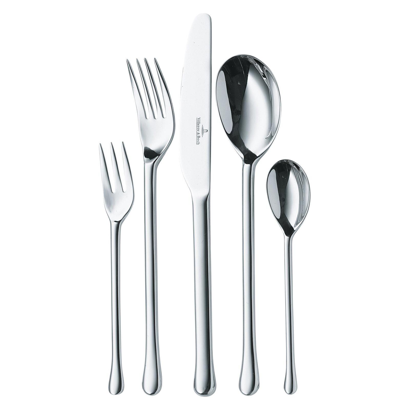 TAFELBESTECK Udine silber 30-tlg. - Silberfarben, Metall - Villeroy & Boch