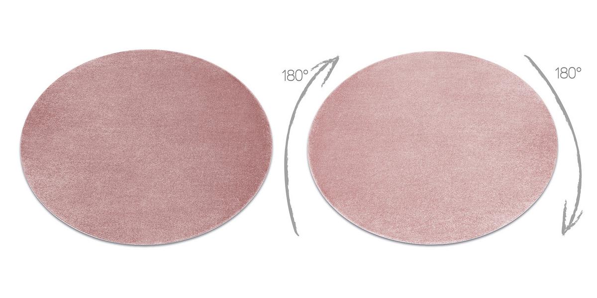 TEPPICH Softy 120 cm - Pink, Textil (120/120cm) - rugsX