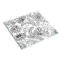 GLASPLATTE 60x52 cm Blumenmuster - Schwarz, Glas (60/0.4/52cm) - TULUP