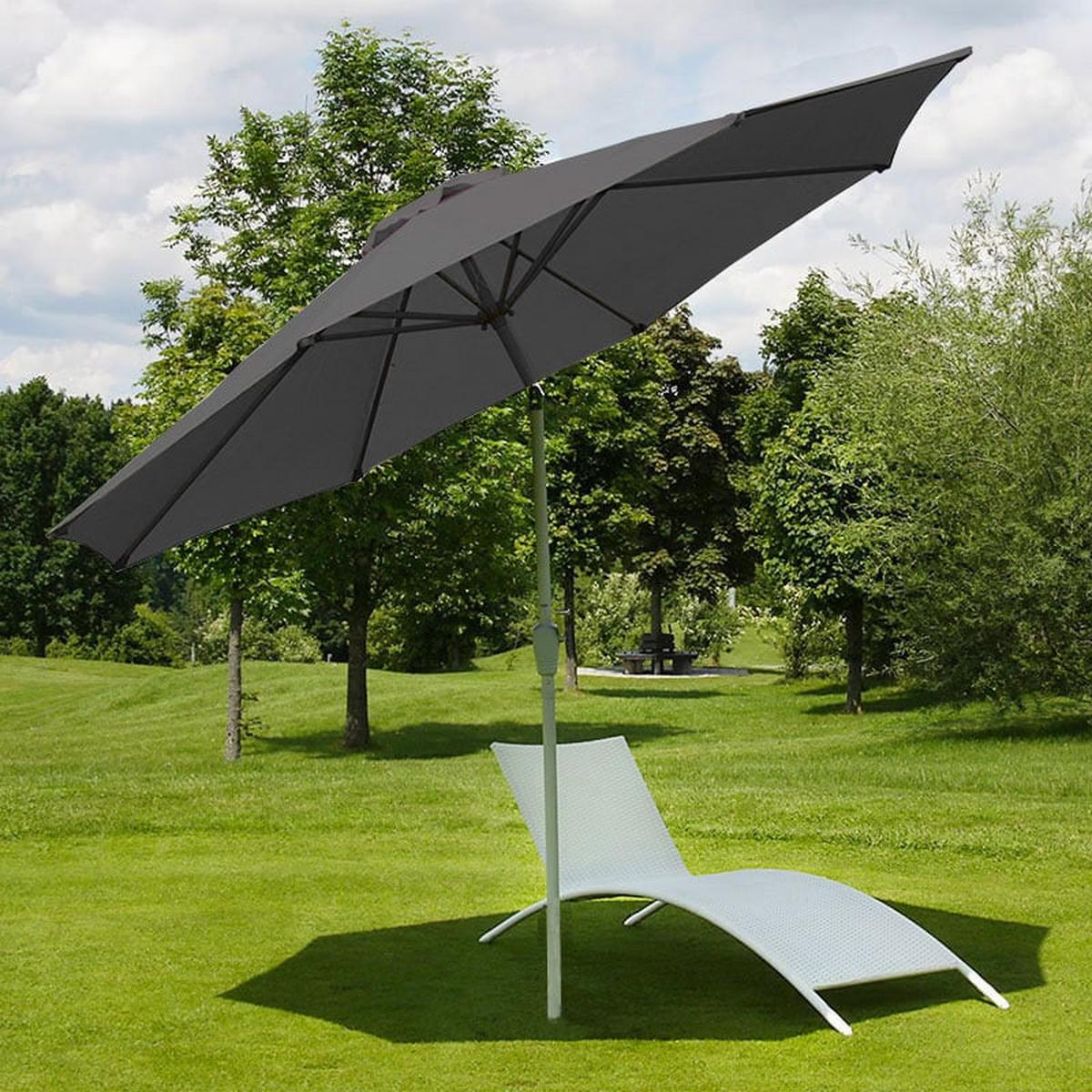 SONNENSCHIRM Anthrazit - Anthrazit, Textil (300/300cm) - MCW