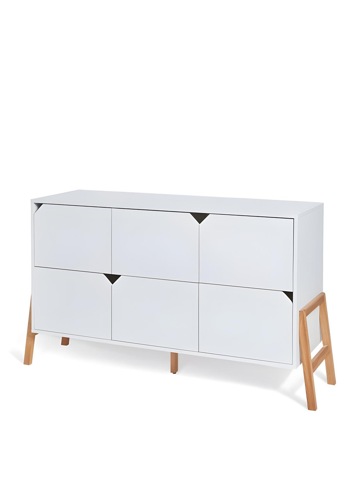 KINDERKOMMODE Lotta – rustikale Eleganz und Funktionalität Weiß - Weiß, Holzwerkstoff (150/85/50cm) - RAUMHIRSCH FURNITURE