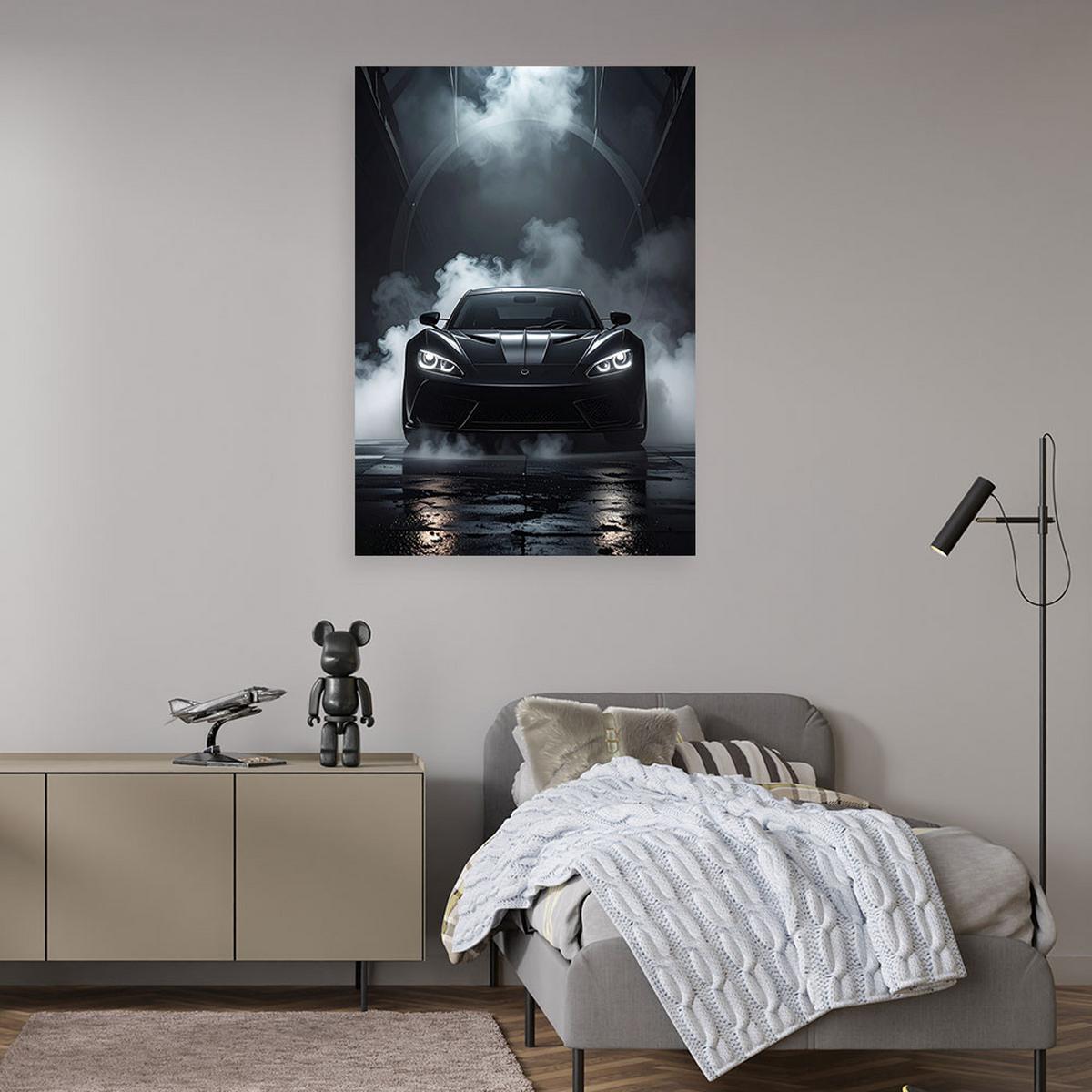 LEINWANDBILD Kraftfahrzeuge 40x60cm - Schwarz, Textil (40/60cm) - Feeby