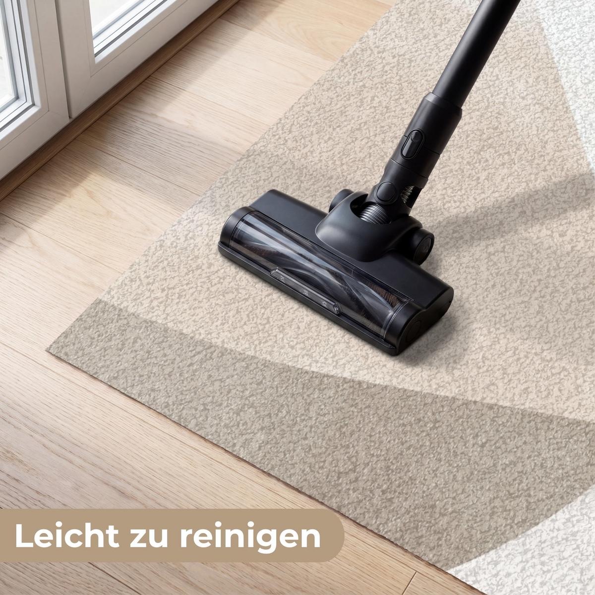 FUSSMATTE Glatte Oberflächen - Harmonisch - Wellenförmig Schmutzfangmatte 150x90 cm - Beige, Kunststoff (150/0.4cm) - MuchoWow