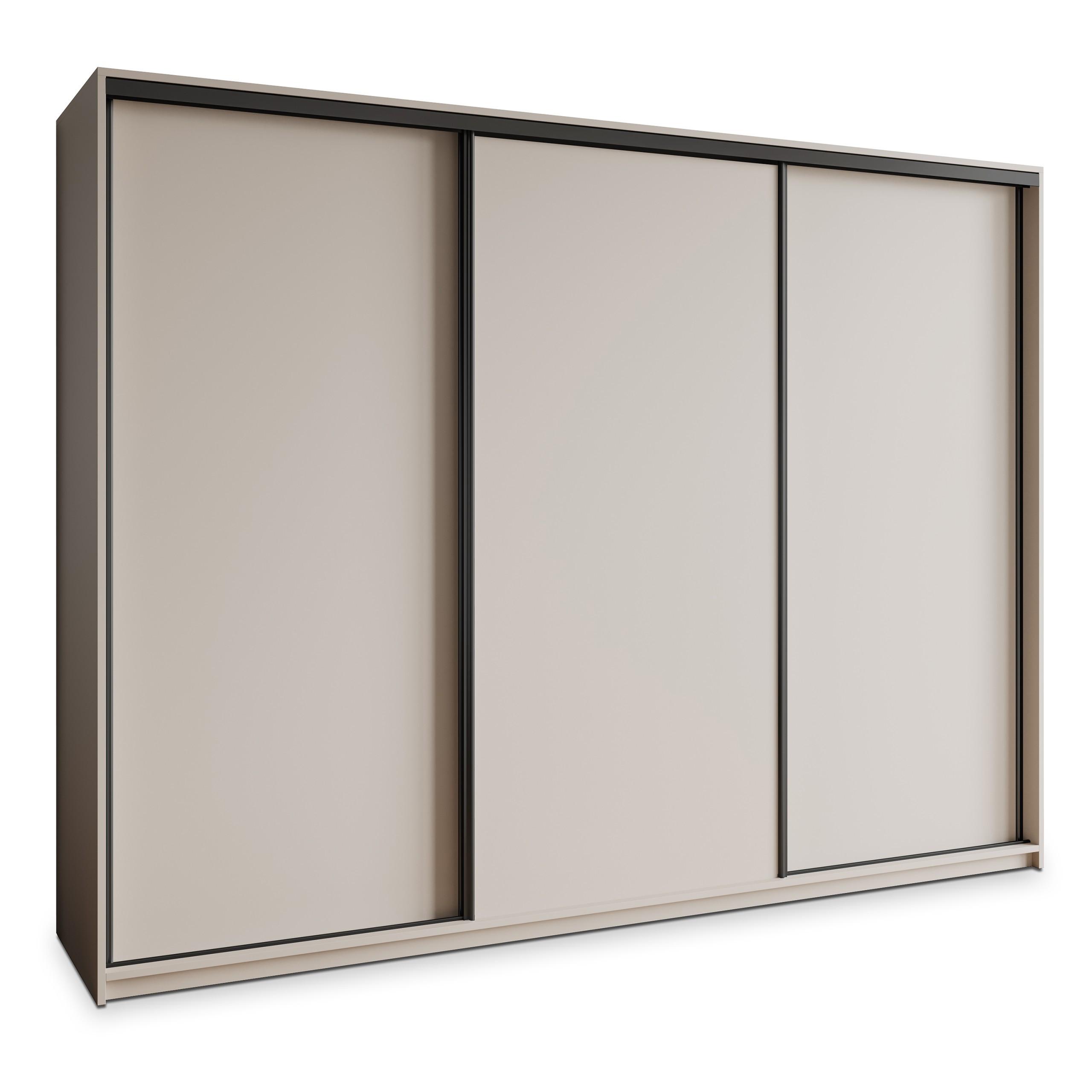 SCHWEBETÜRENSCHRANK NISSE 270/205/60 cm 3-türig Kaschmir - Kaschmir, Holzwerkstoff (270/205/60cm) - MASSENO