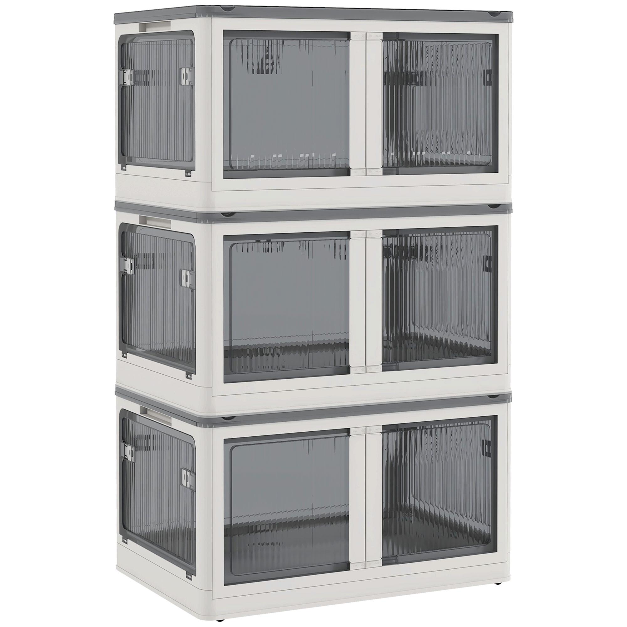 AUFBEWAHRUNGSBOX, Truhe 69L, Weiß - Weiß, Kunststoff (42/34/60cm) - HOMCOM