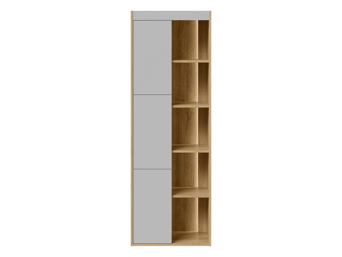 VITRINE Fiore 60 3D - Eichefarben/Schwarz, Holzwerkstoff/Kunststoff (60/176/39cm) - MIRJAN24