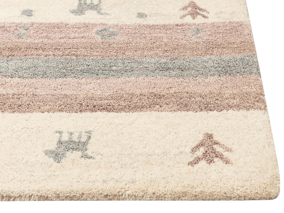 KURZFLOR-GABBEH Karli 230/160 cm - Beige, Textil (160/230cm) - Beliani