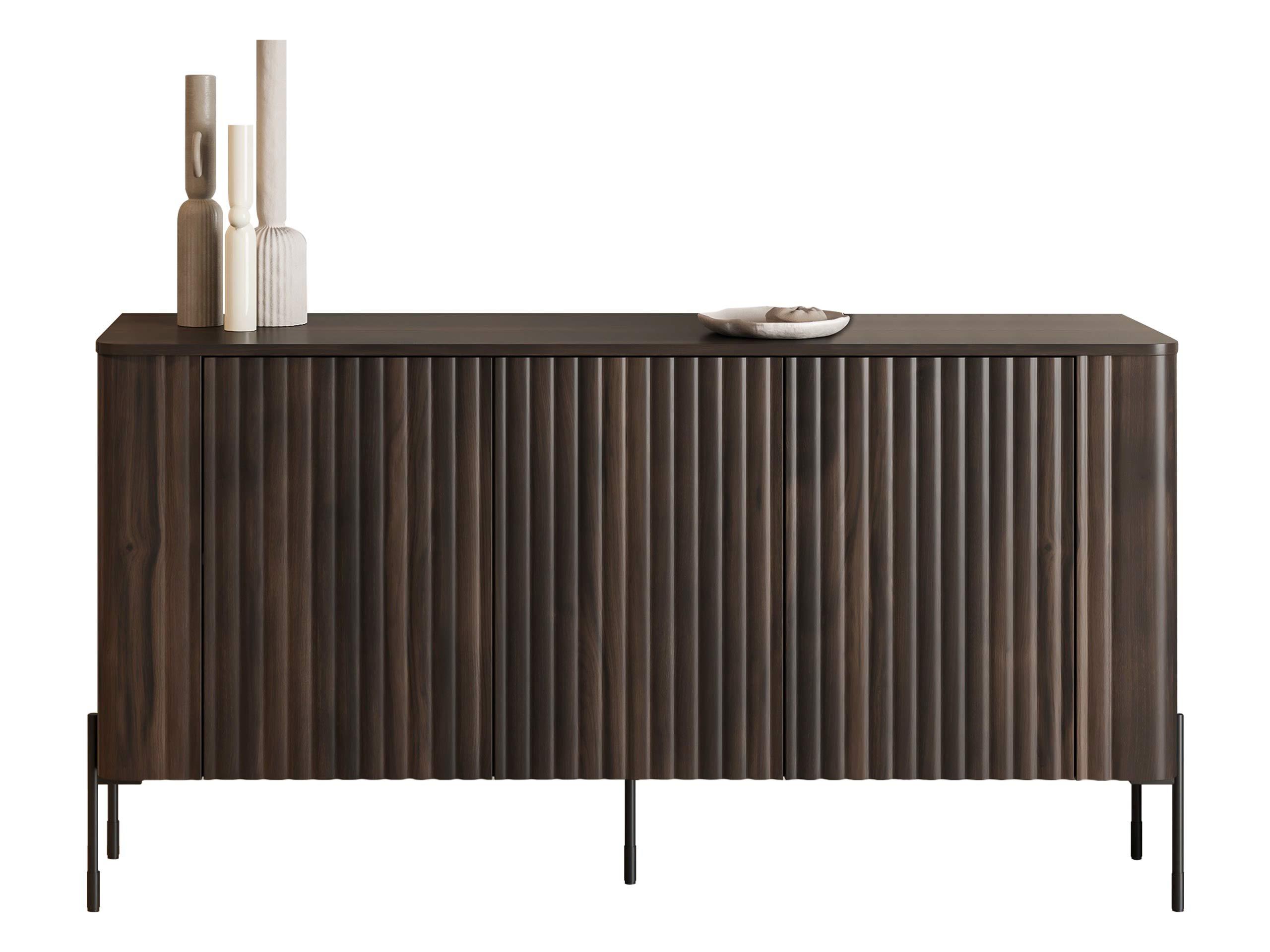 KOMMODE Vera 150 - Eichefarben/Schwarz, Holzwerkstoff/Metall (150/80/40cm) - MIRJAN24