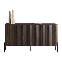 KOMMODE Vera 150 - Eichefarben/Schwarz, Holzwerkstoff/Metall (150/80/40cm) - MIRJAN24
