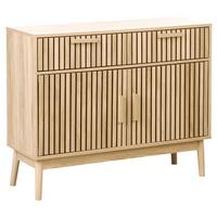 SIDEBOARD mit 2 Türen Hellbraun Lynwood - Braun, Holzwerkstoff (100/80/35cm) - Beliani