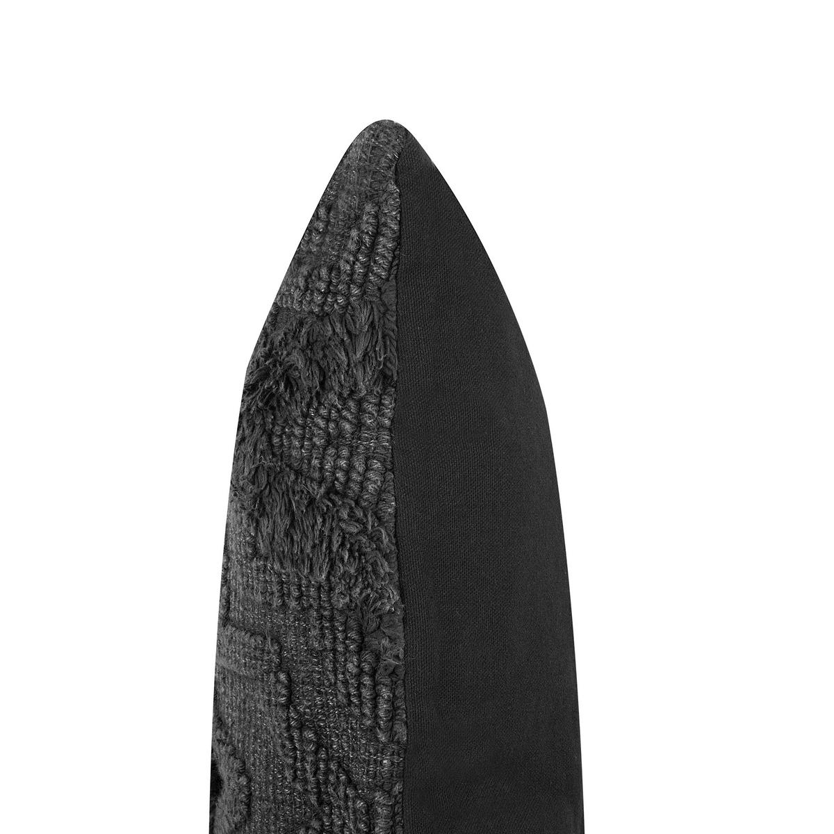 DEKOKISSEN Dunkelgrau 45/45 cm Paika - Dunkelgrau, Naturmaterialien/Textil (45/45cm) - Beliani